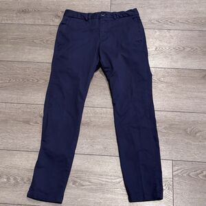 Perk Pants Mens 30x30 Blue Slim Fit Stretch Chino Casual Flat Front Lightweight